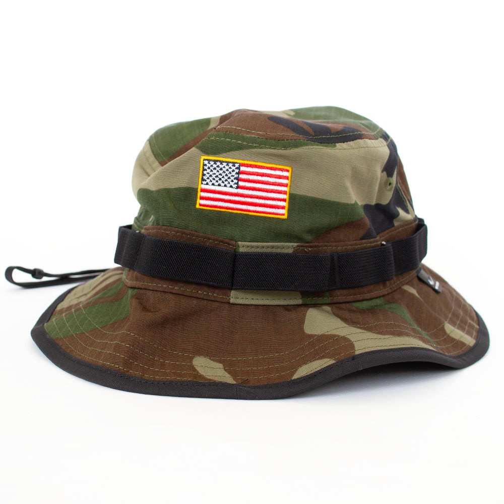 Classic Oregon O, Nike, Green, Boonie, Polyester, Accessories, Unisex, Twill, Military Appreciation, Hat, 916418